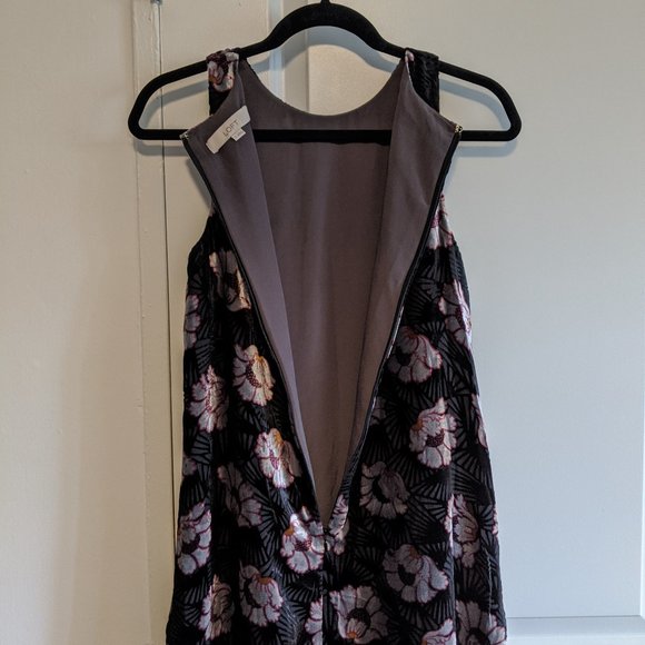 LOFT Iced Floral Velvet Swing Dress - Picture 7 of 10